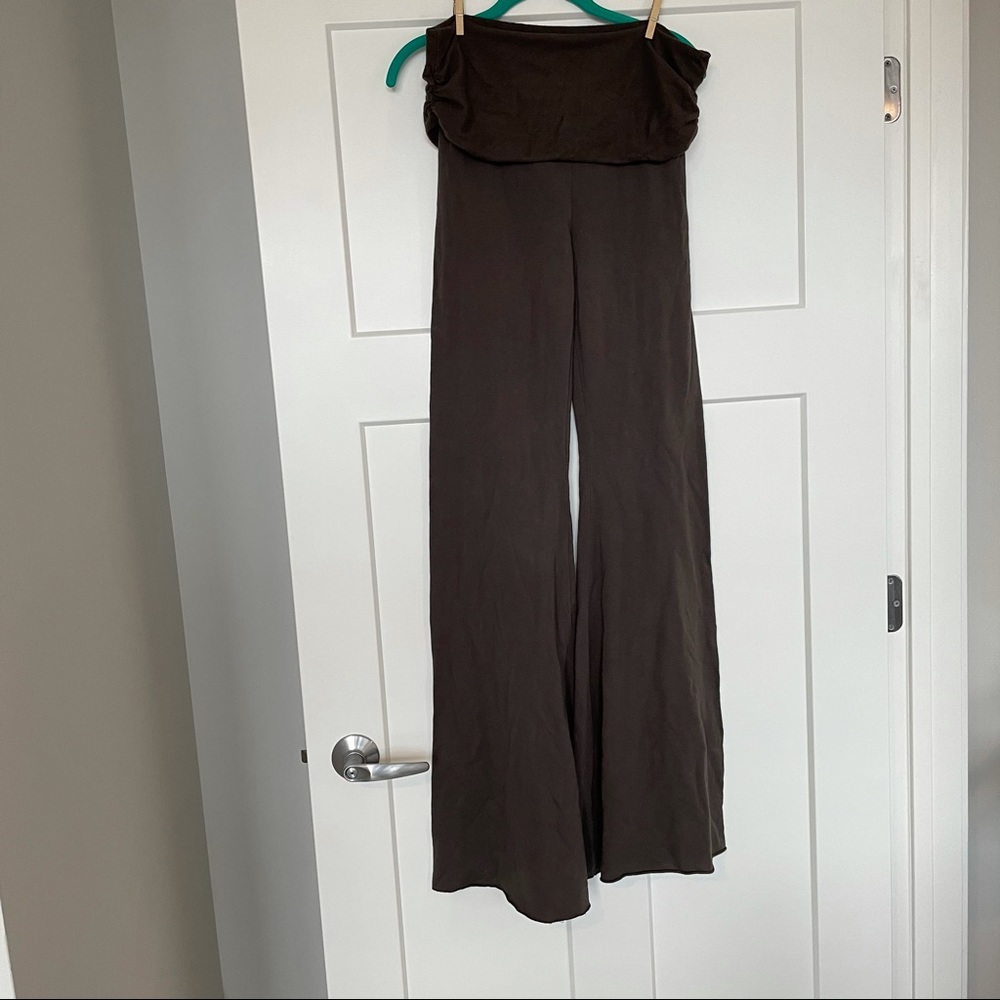 NWT Nightcap Planet Blue Fleece Flare Yoga Pants